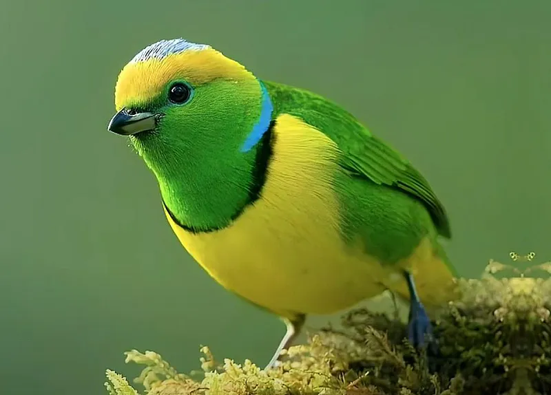Golden-browed chlorophonia spotted during spring migration in Monteverde