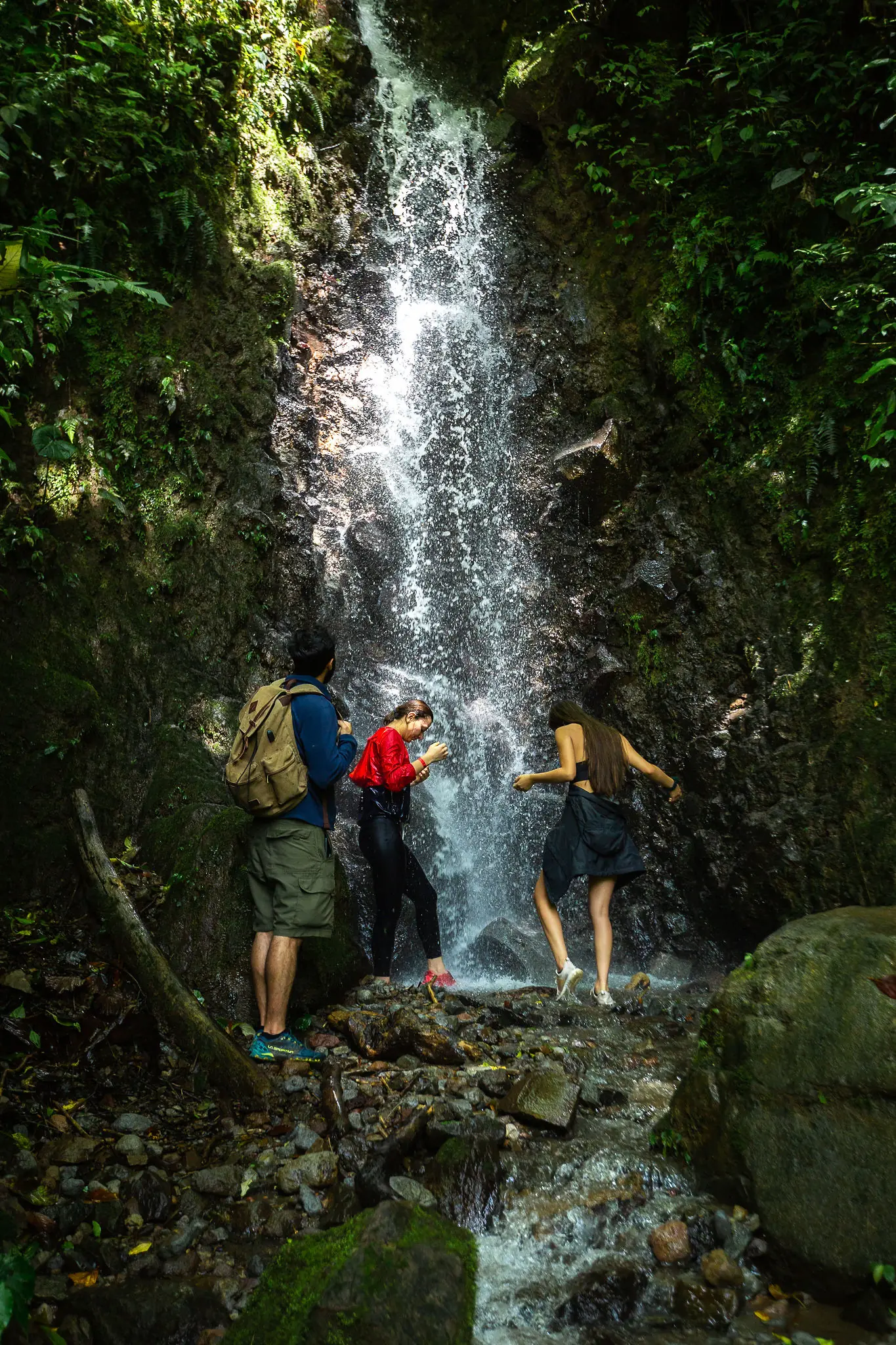 Waterfall in the Monteverde cloud forest during December
